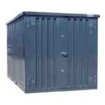 Container maritime anthracite 4 x 2 mètres – avec double porte petit côté