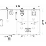 Salle de Bain pour Handicapés PMR 4 mètres – Modèle D3